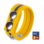 Anillo para el pene Tippy de cuero amarillo - Imagen 3