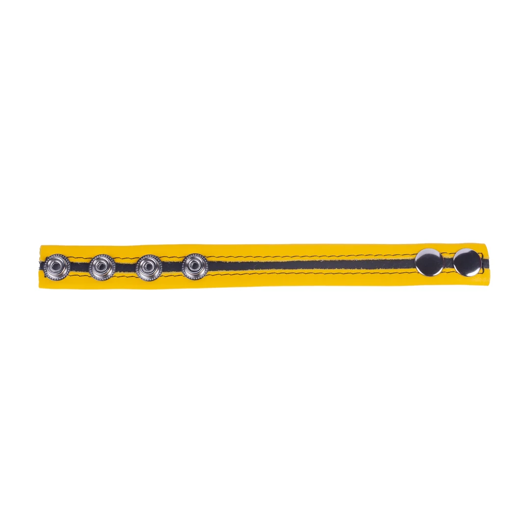 Anillo para el pene Tippy de cuero amarillo - Imagen 2