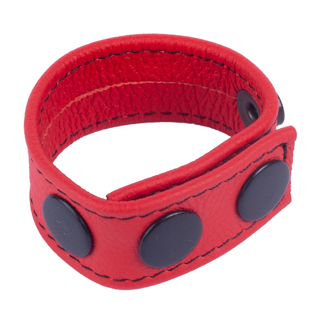 Anillo para el pene ajustable Cocky de cuero de Red Leather - Imagen 1