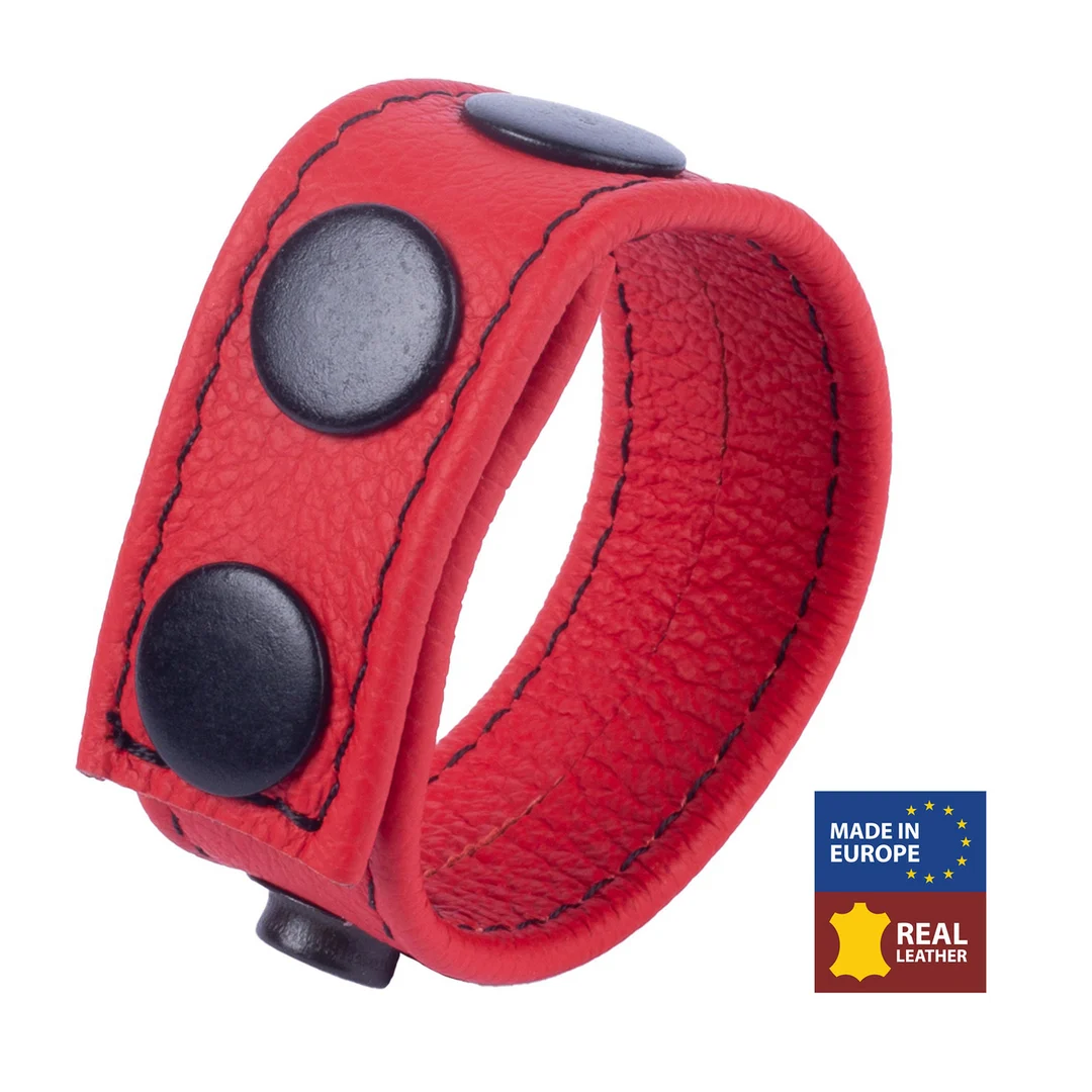 Anillo para el pene ajustable Cocky de cuero de Red Leather - Imagen 3