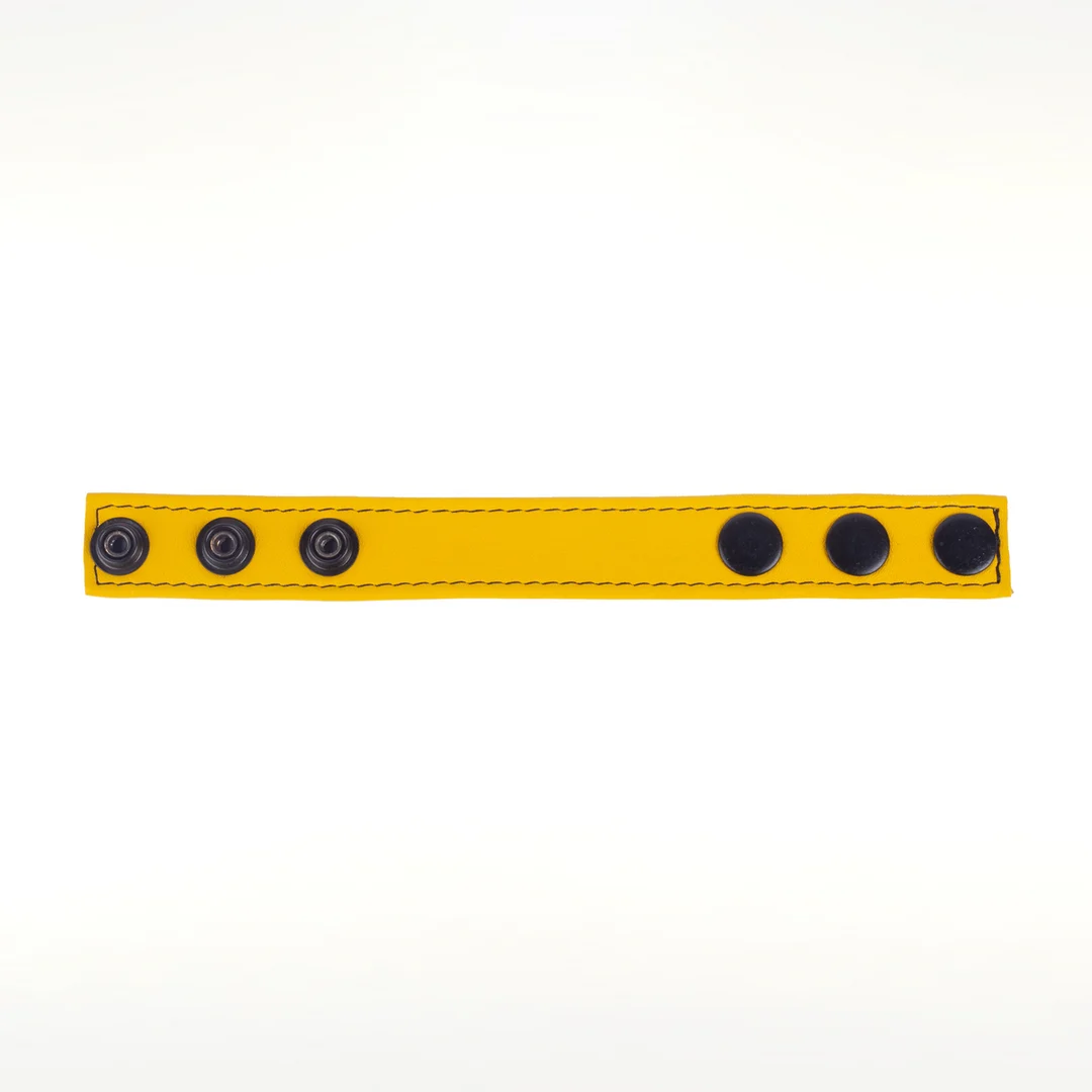 Anillo para el pene de cuero amarillo Cocky - Imagen 2