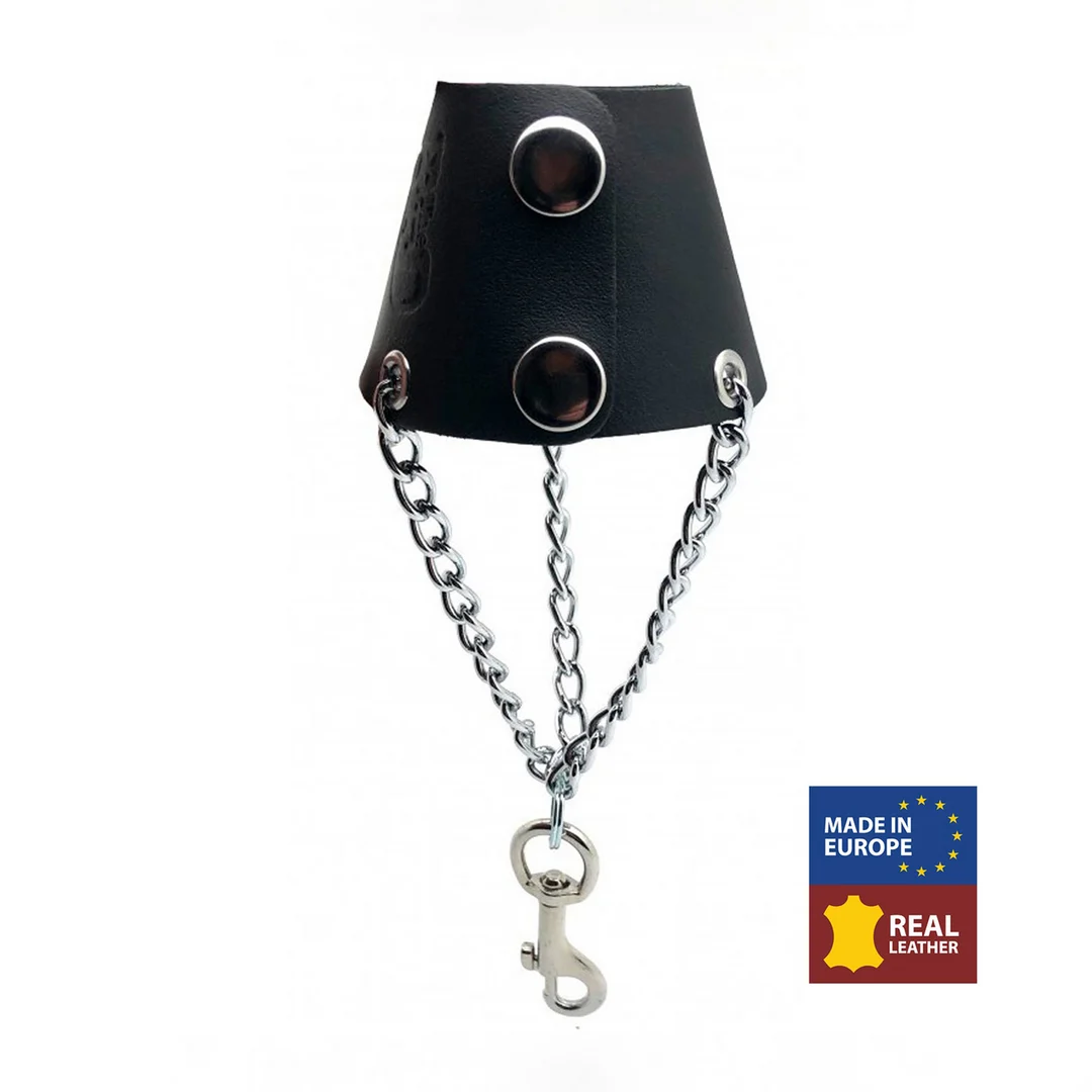Paracaídas de piel Red Leather con cadenas y gancho - Imagen 3