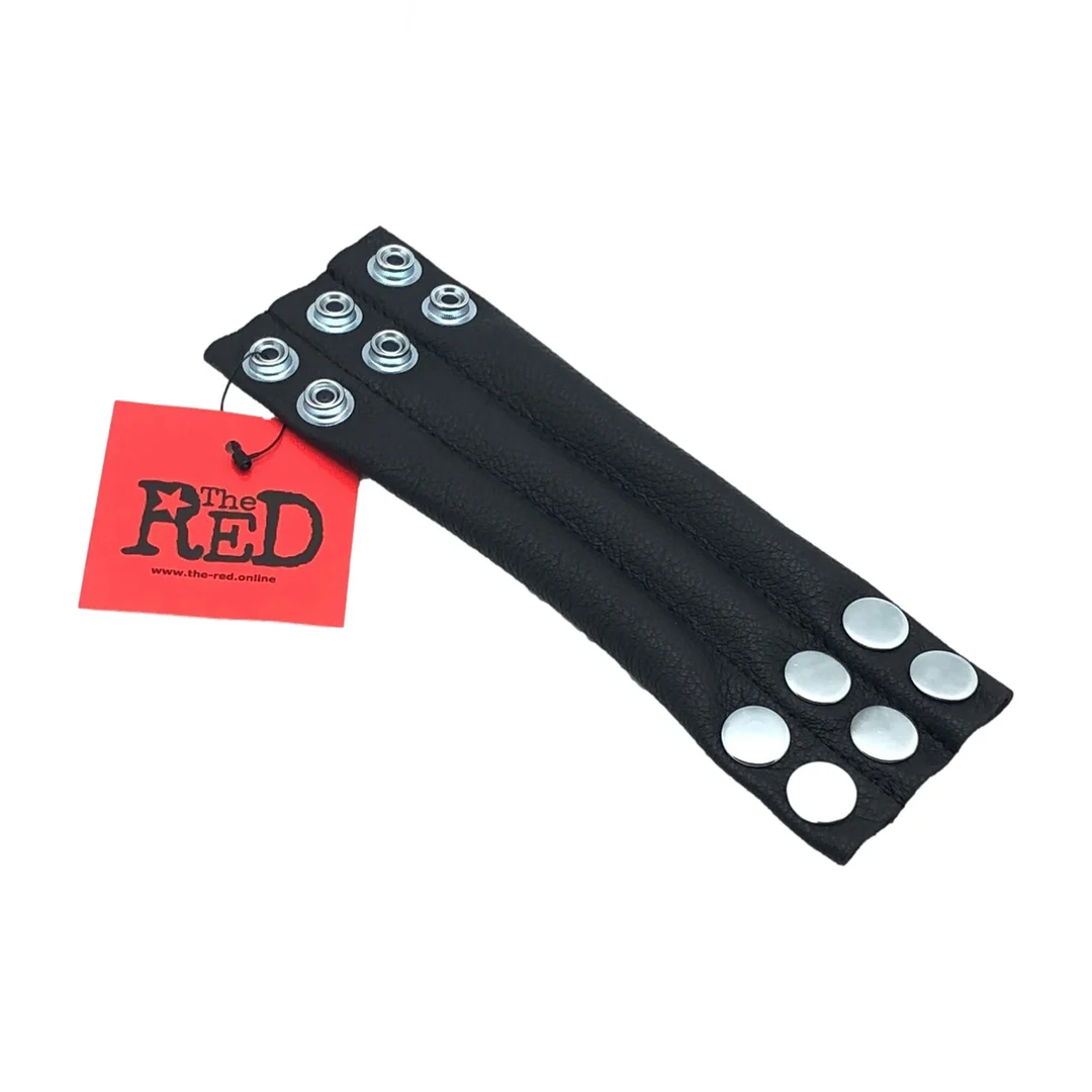 Estirador de escroto regulable de piel Red Leather - Imagen 3