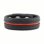 Anillo ajustable para el pene de cuero rojo
