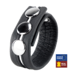 Anillo ajustable de piel blanco - Imagen 4