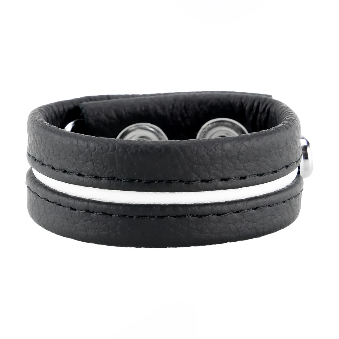 RL-31712-5 Anillo ajustable de piel blanco - Imagen 1