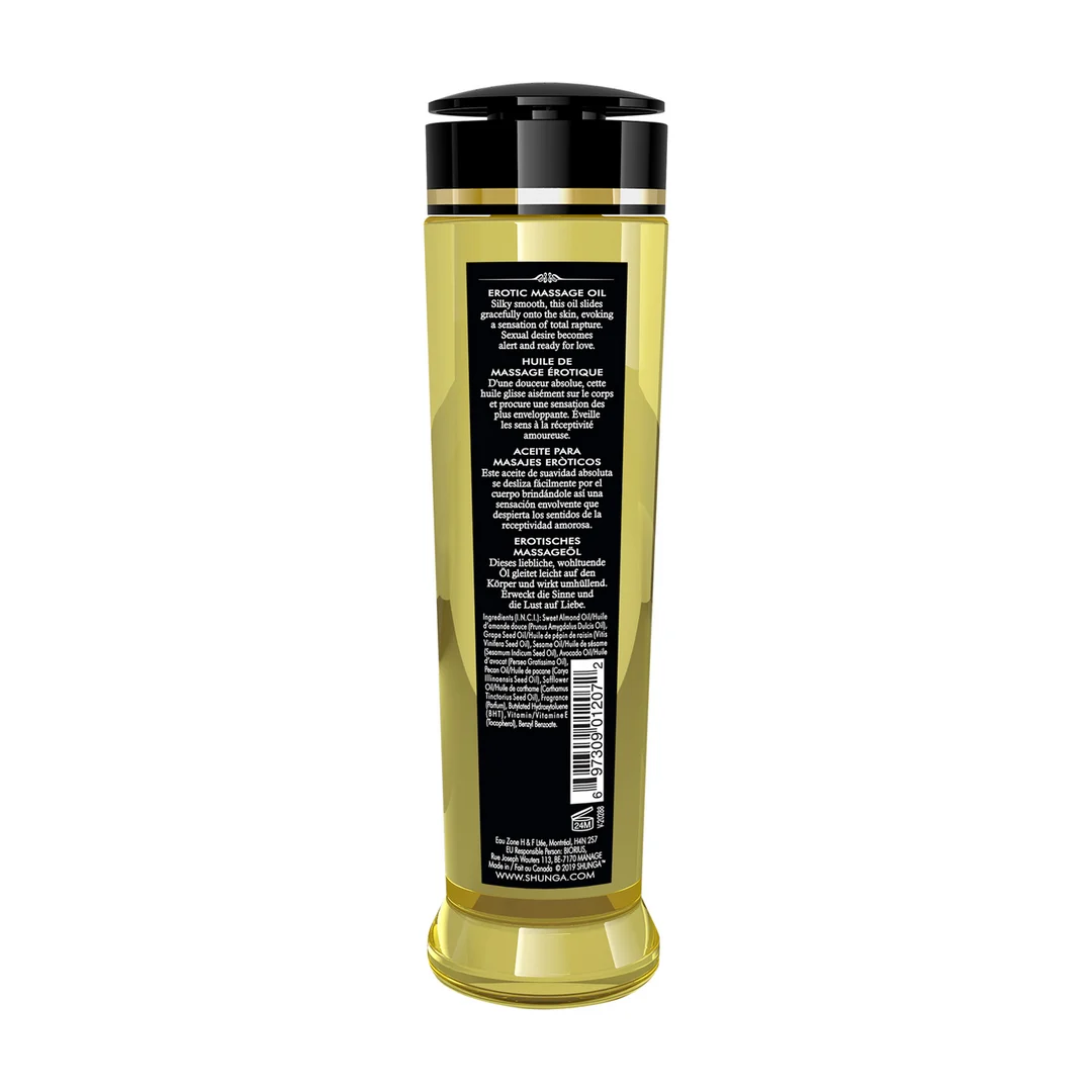 S-1207_1 Aceite de masaje erótico, aceites naturales prensados en frío al 100 % con vitamina E, vainilla, 240 ml - Imagen 1