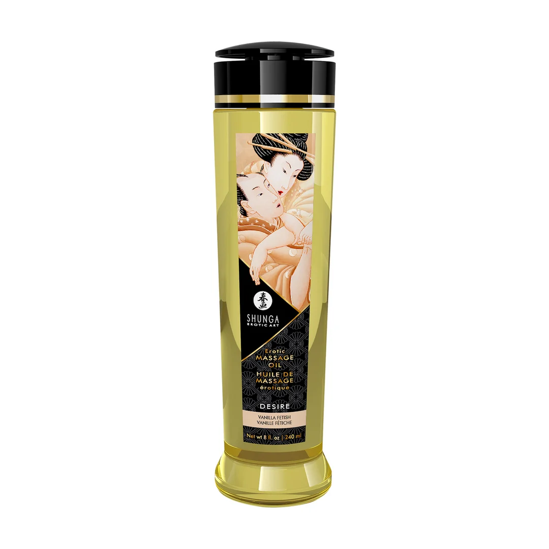 Aceite de masaje erótico, aceites naturales prensados en frío al 100 % con vitamina E, vainilla, 240 ml - Imagen 2