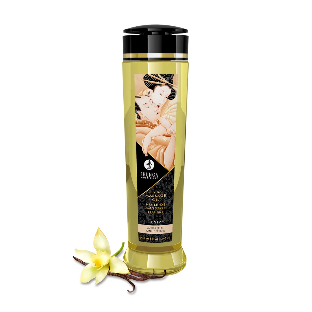 Aceite de masaje erótico, aceites naturales prensados en frío al 100 % con vitamina E, vainilla, 240 ml - Imagen 3