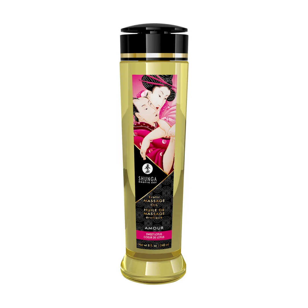 Aceite de masaje erótico, aceite de masaje sensual perfumado, Sweet Lotus, 8 fl oz / 240 ml - Imagen 2