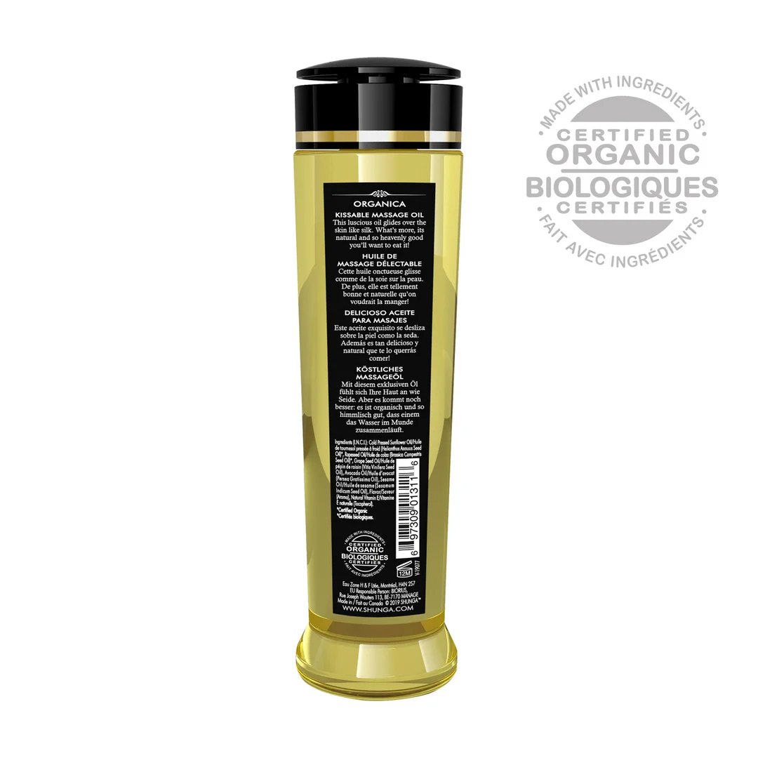 Aceite de masaje erótico, aceite de masaje natural y comestible, té verde, Shunga, 8 fl oz / 240 ml - Imagen 1