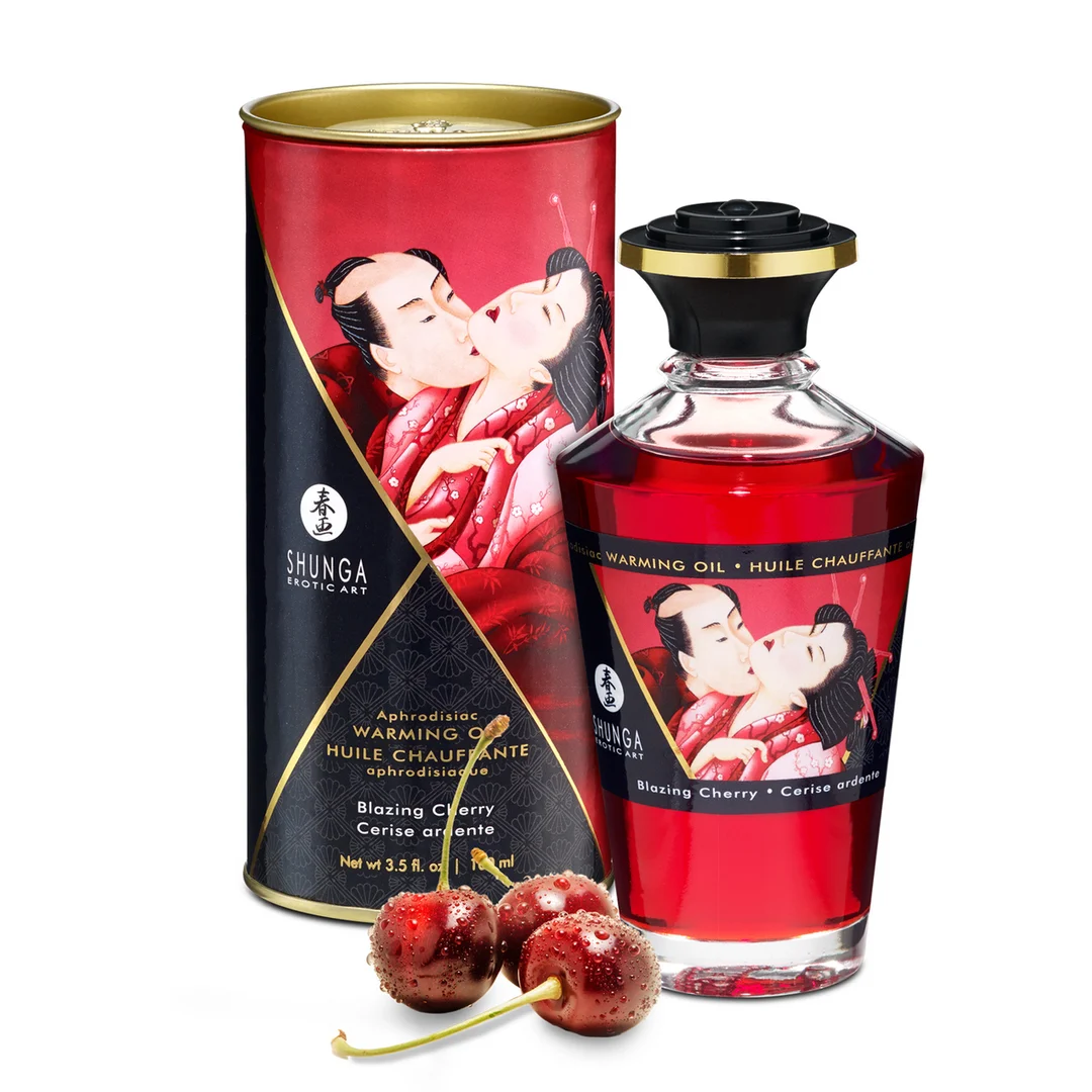 Aceite calentador - Aphrodisia Olie Blazing Cherry - 3,5 fl oz / 100 ml - Imagen 4