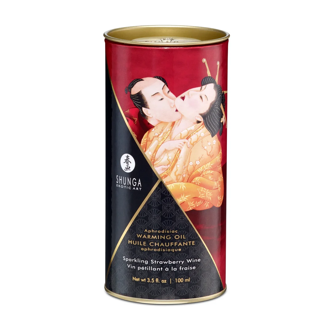 Aceite de efecto calor - Aphrodisia Oil - Vino de fresa espumoso - 3,5 fl oz / 100 ml - Imagen 1
