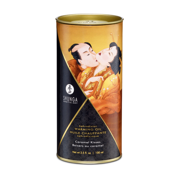 Aceite con efecto calor Shunga Aphrodisia con sabor a caramelo, 100 ml