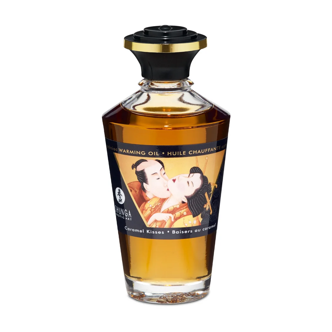 Aceite con efecto calor Shunga Aphrodisia con sabor a caramelo, 100 ml - Imagen 2