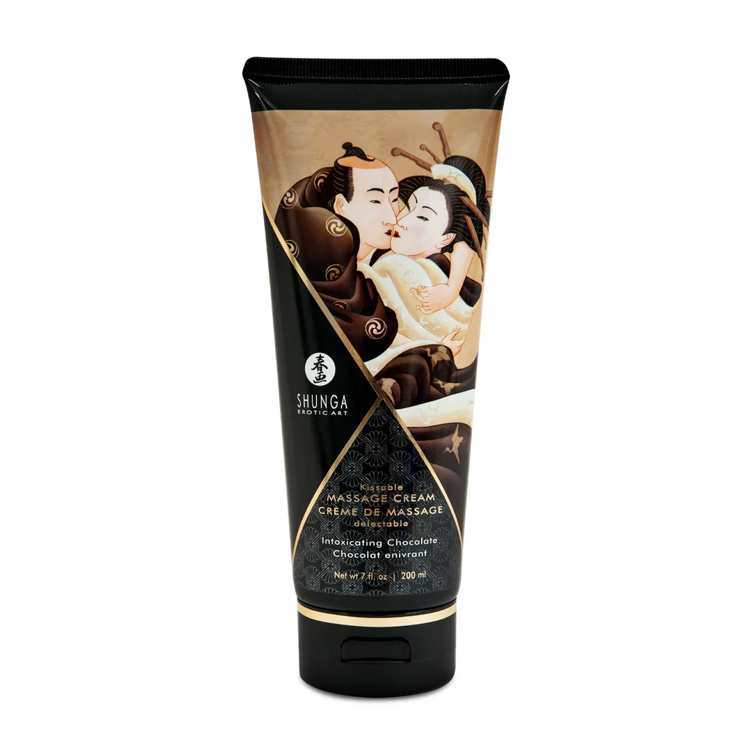 Crema de masaje besable, chocolate irresistible, Shunga, 7 floz / 200 ml - Imagen 1