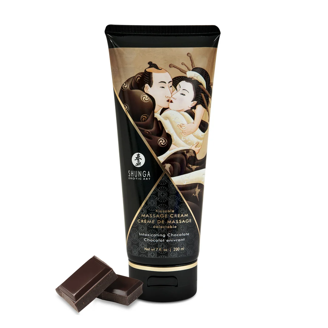 Crema de masaje besable, chocolate irresistible, Shunga, 7 floz / 200 ml - Imagen 2