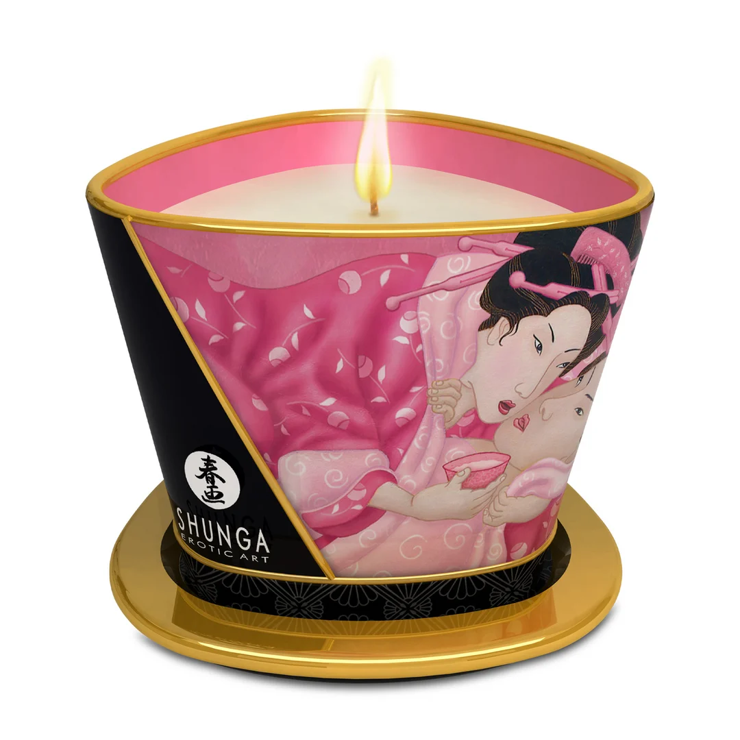 Vela de masaje – Rosas – Neutra en cuanto al género – 170 ml (5,7 oz) - Imagen 1