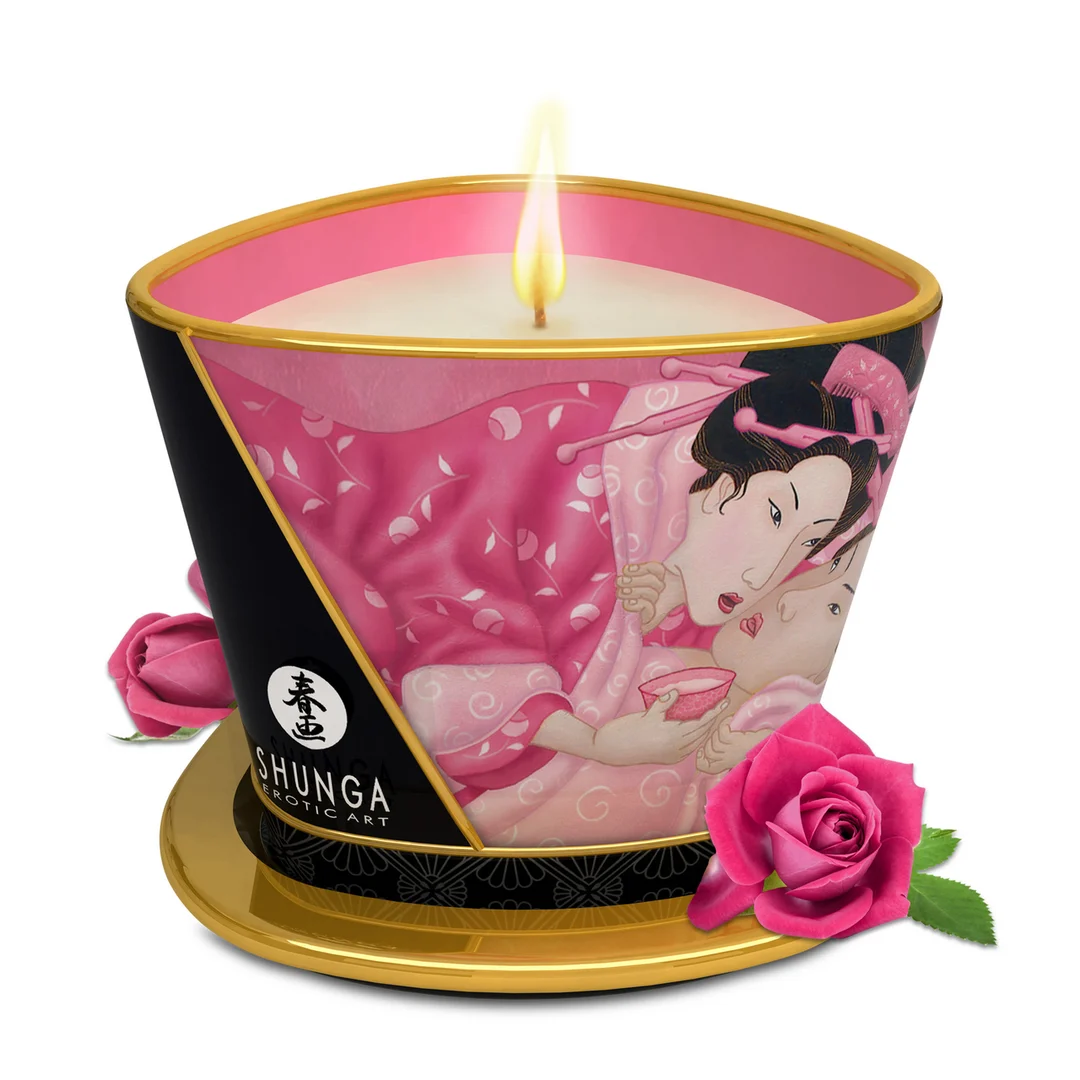 Vela de masaje – Rosas – Neutra en cuanto al género – 170 ml (5,7 oz) - Imagen 2