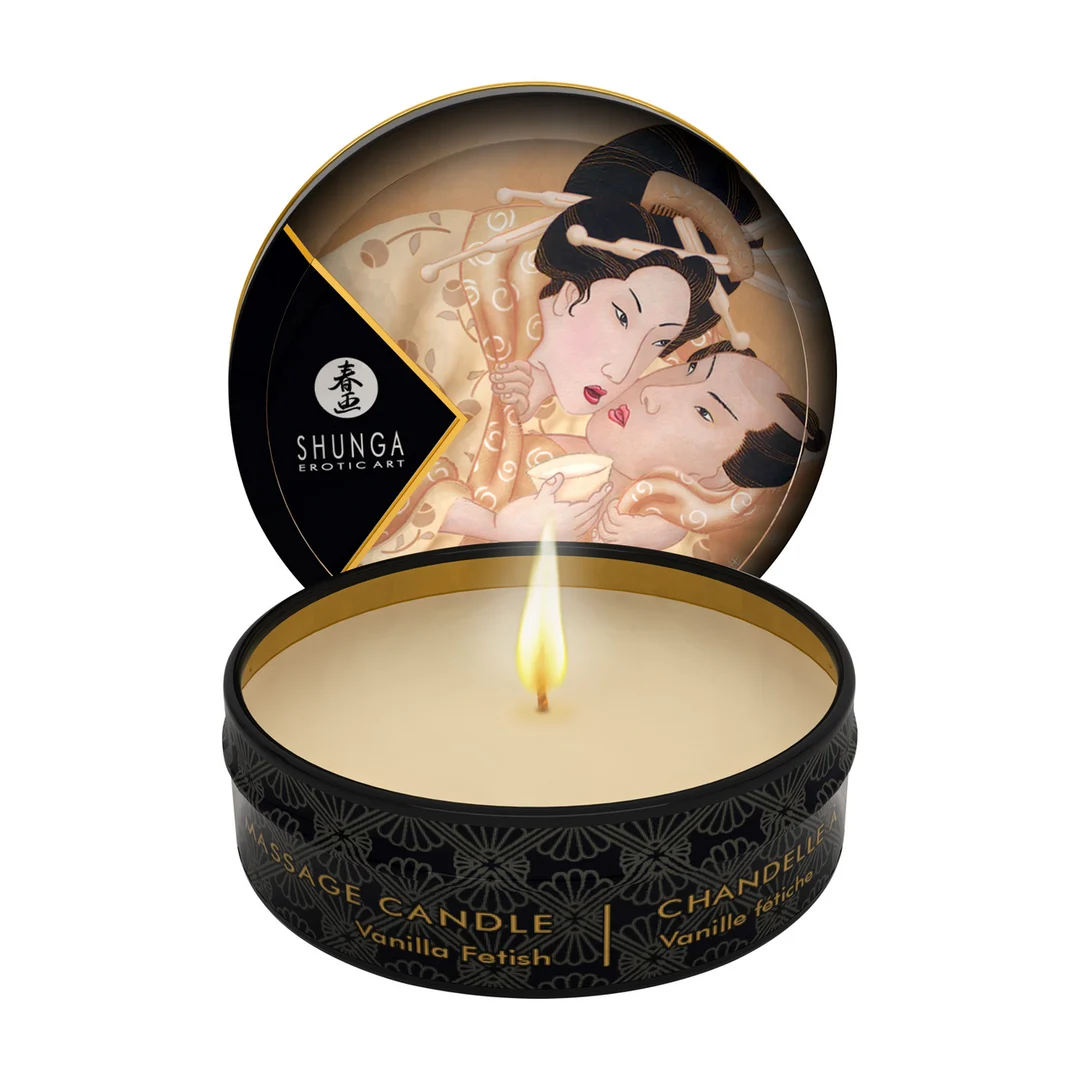 Vela de masaje – Mini vela de masaje y de ambiente – Vainilla – Shunga – 30 ml - Imagen 1