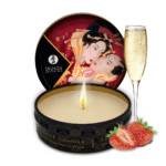 Vela de masaje – Mini vela de masaje y ambiente – Fresa y vino espumoso – Shunga – 30 ml - Imagen 2