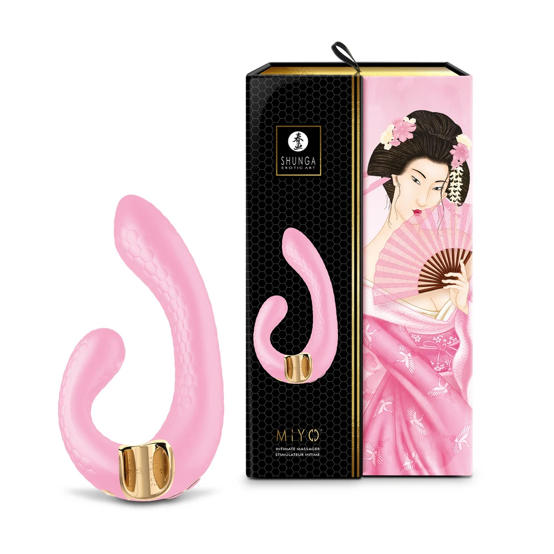 Vibrador para el punto G con agarre cómodo, rosa claro Shunga - Imagen 3