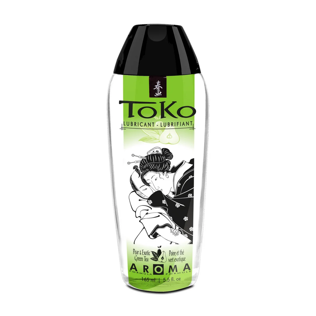 Lubricante con sabor, a base de agua y ultrasuave – Pera y té verde exótico – 165 ml – Shunga - Imagen 1