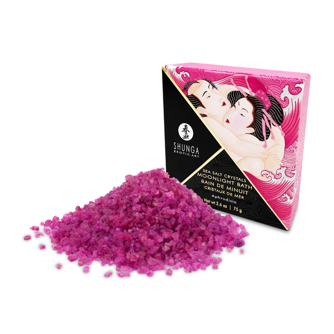 Sales de baño – Mini Oriental Crystals, cristales espumosos de sal del mar Muerto – Aphrodisia – Shunga – 75 gr / 2,65 oz - Imagen 2