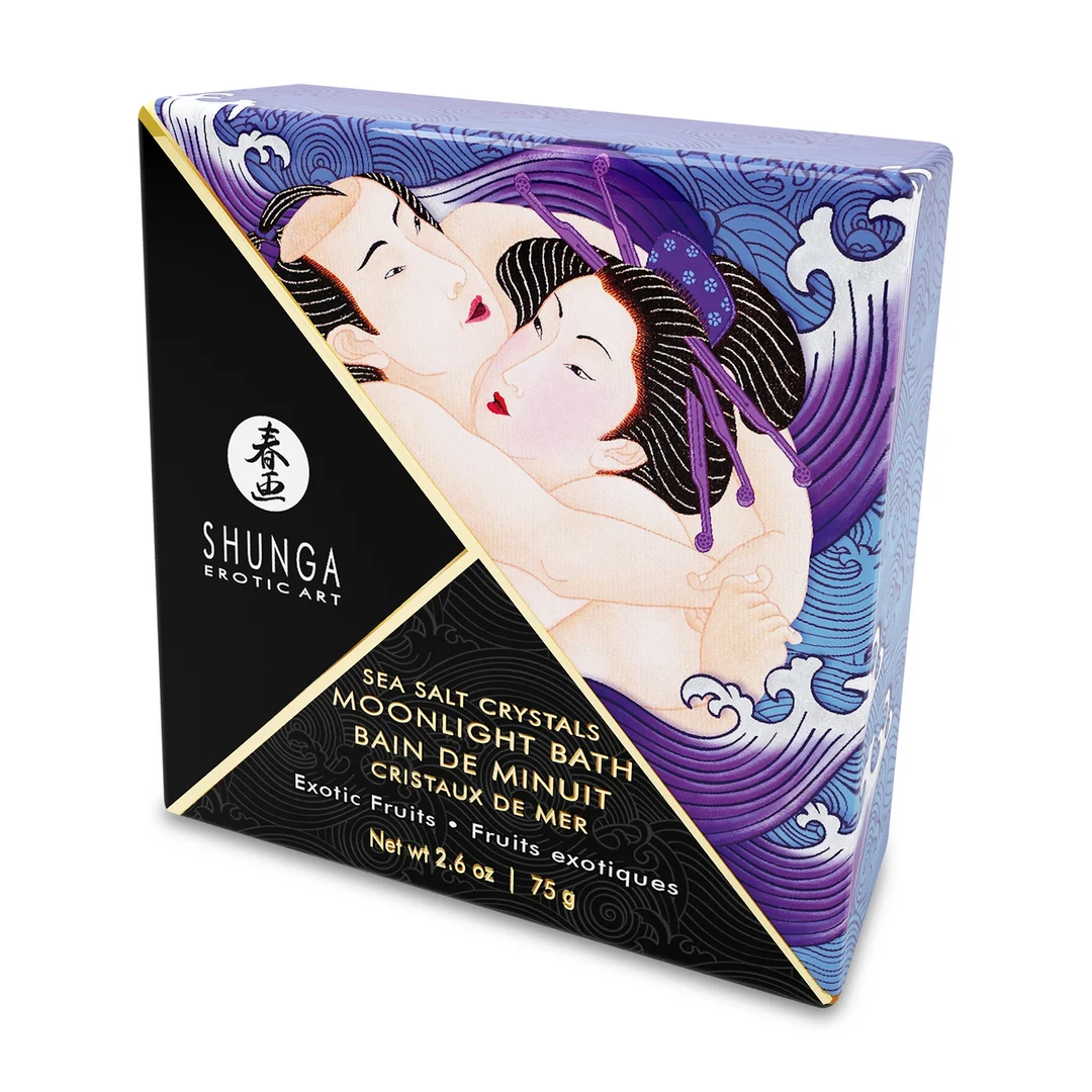 Sales de baño orientales – Cristales espumosos perfumados de sal del mar Muerto – Frutas exóticas – Shunga – 2,65 oz / 75 gr - Imagen 1