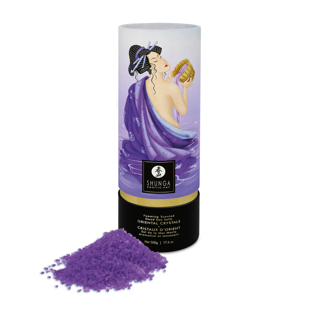 Sales de baño espumosas Oriental Crystals con sal del mar Muerto, frutas exóticas, 500 gr / 17,6 oz - Imagen 2