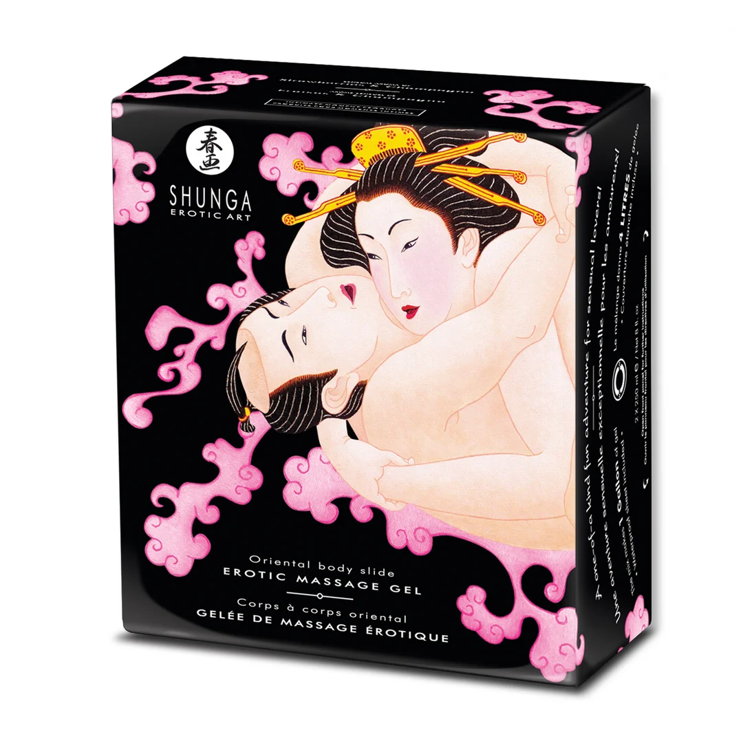 Gel de masaje cuerpo a cuerpo Shunga Fresa Vino espumoso - Imagen 1