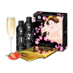 Gel de masaje cuerpo a cuerpo Shunga Fresa Vino espumoso - Imagen 6