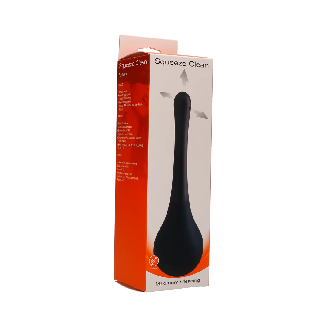 Ducha anal – Ducha íntima Squeeze Clean con revestimiento de TPR – 190 ml - Imagen 1