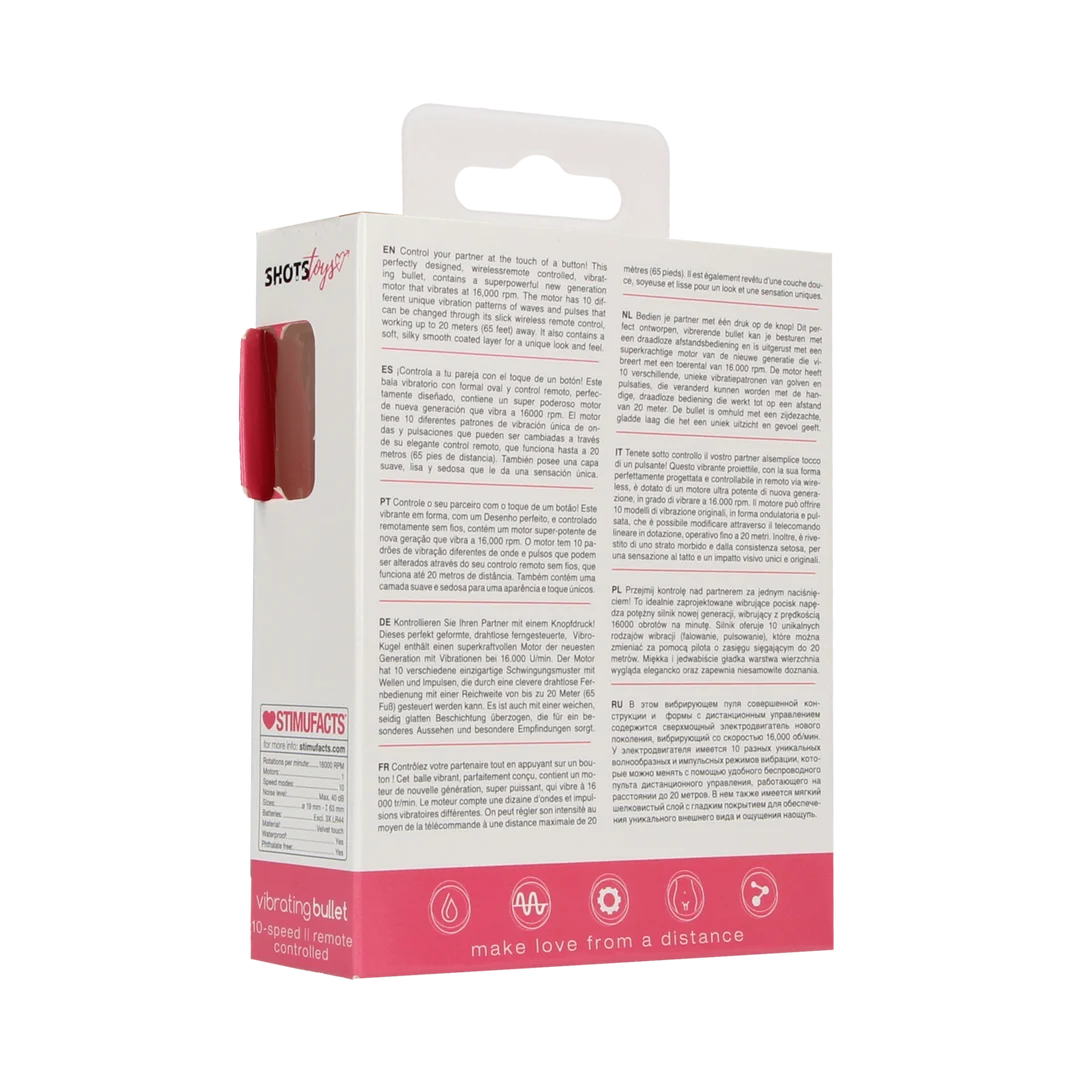 Vibrador bullet con mando a distancia Shots Toys - Imagen 2