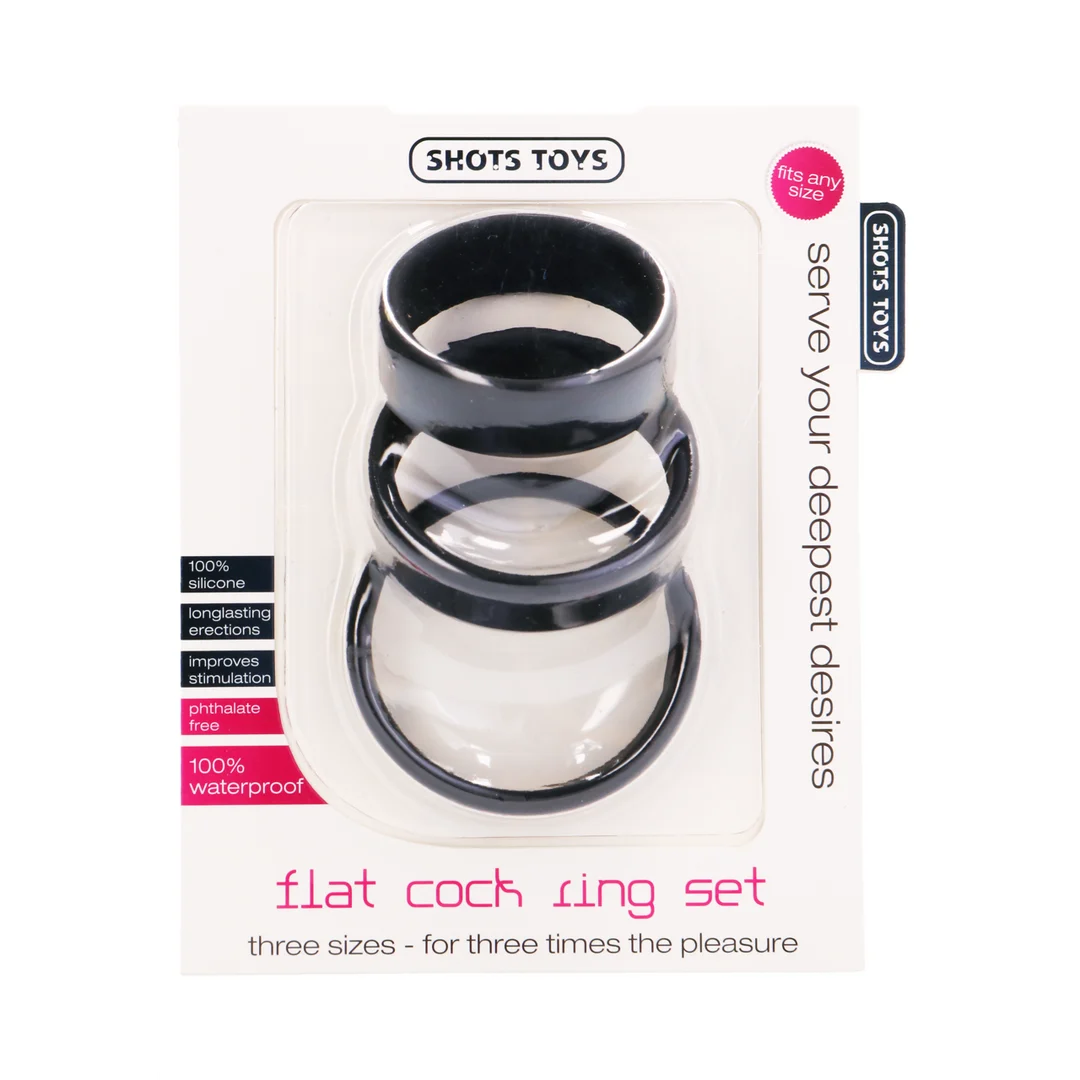 Shots Toys Flat Cockring Set - Imagen 1
