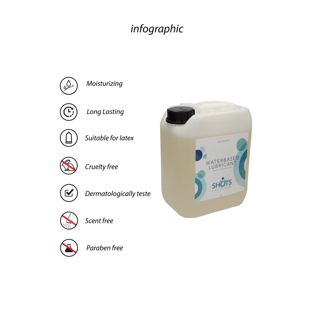 Lubricante de base acuosa Shots 5 litros - Imagen 3