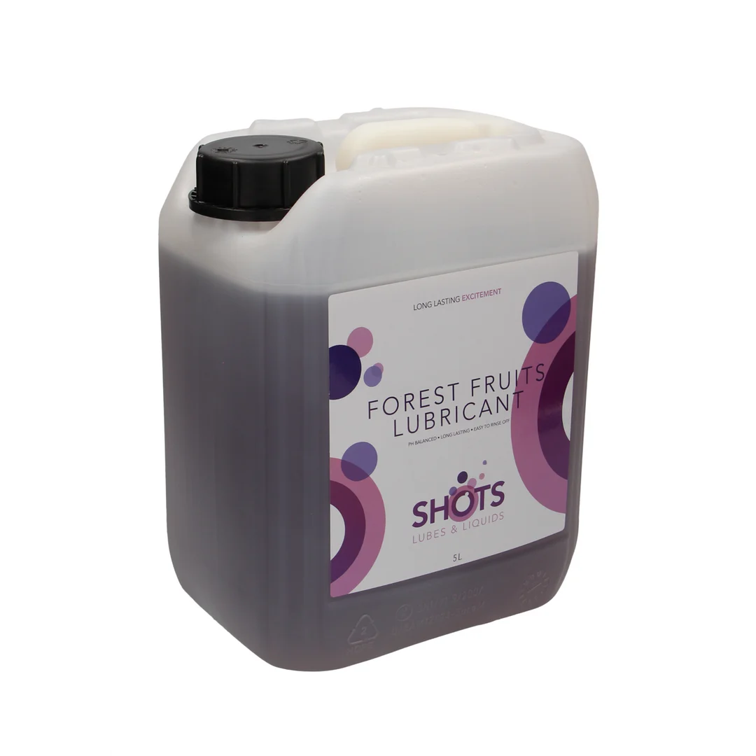 Lubricante de base acuosa – Apto para preservativos de látex – Frutos del bosque – 1,3 gal / 5 l – Shots Lubes - Imagen 5