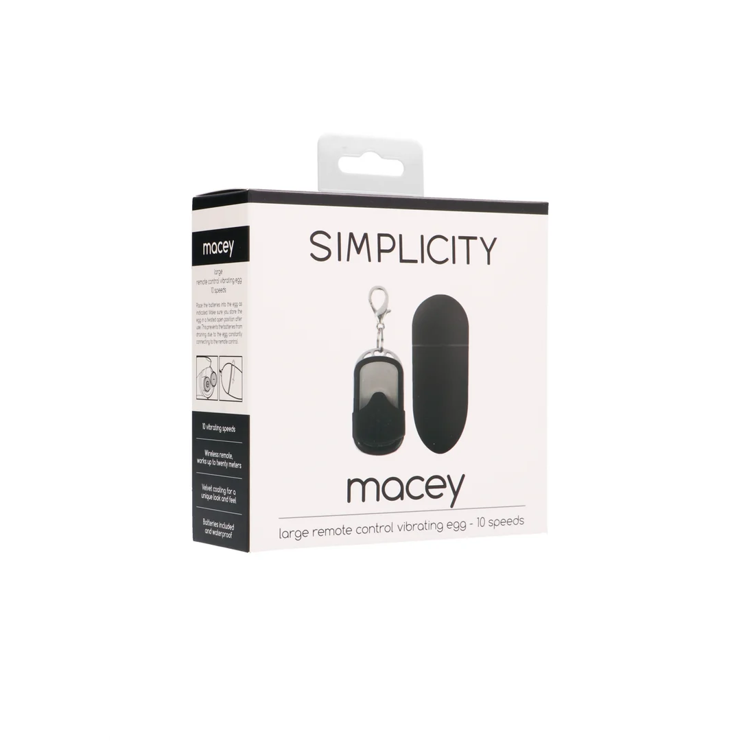 Huevo vibrador con mando a distancia y 10 modos – Macey Simplicity by Shots - Imagen 1