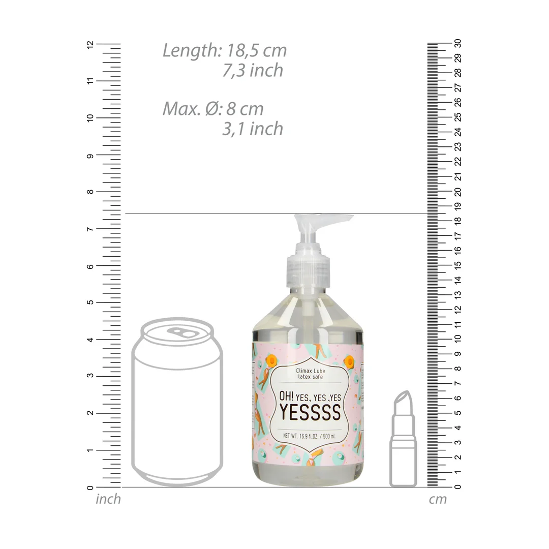 Lubricante de base acuosa, apto para preservativos de látex, dermatológicamente probado, sin perfume y sin sabor, 500 ml, S Line by Shots - Imagen 3