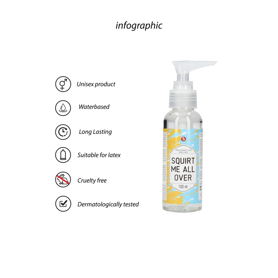Lubricante S Line Squirt Me All Over a base de agua - Imagen 1