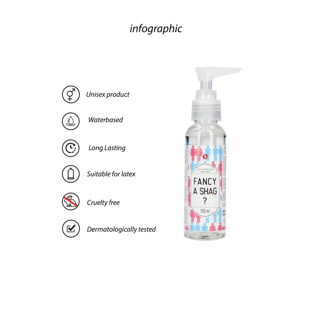 Lubricante de base acuosa extra espeso (Fancy A Shag?) sin perfume y sin sabor, 100 ml, S-Line by Shots - Imagen 1
