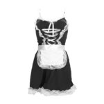 Disfraz de criada francesa S/M negro - Imagen 2