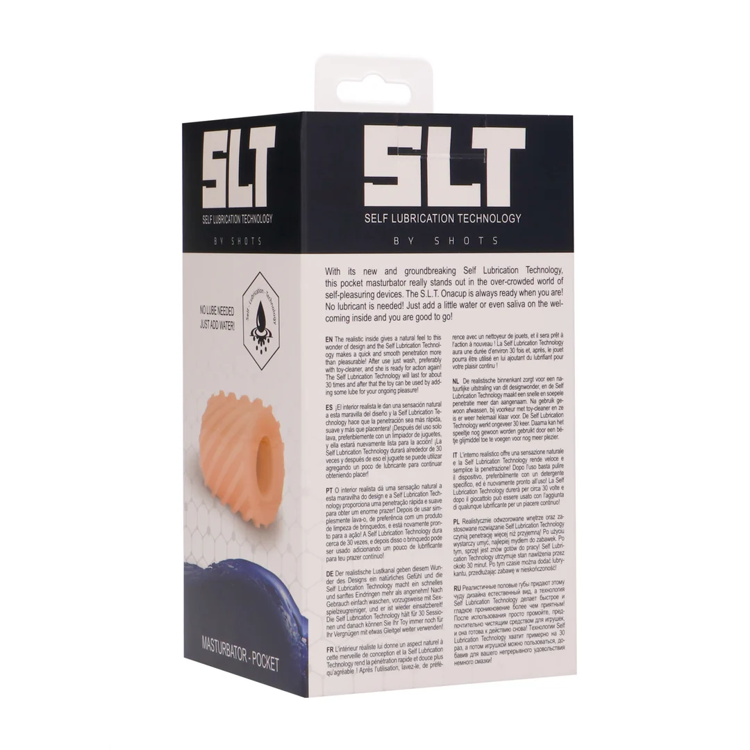 Masturbadora de bolsillo autolubricante SLT by Shots - Imagen 2
