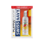 Lubricante con sabor, 4 in 1 Playful Flavors, comestible y con efecto calor, mango, sobre de 5 ml, Swiss Navy - Imagen 2
