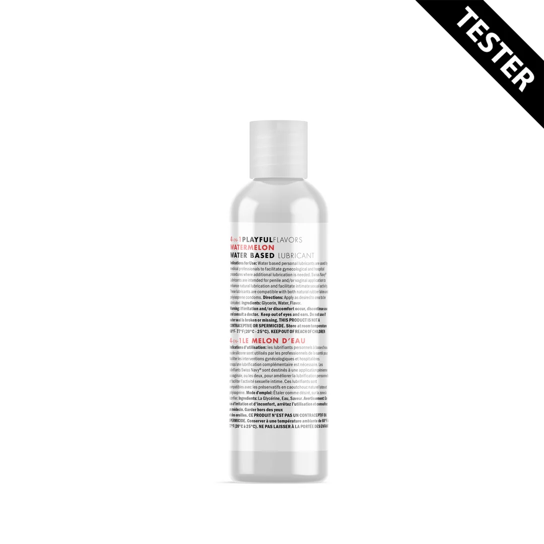 Lubricante con sabor – 4 en 1 con efecto calor, comestible y sedoso – Sandía – 30 ml – Swiss Navy - Imagen 1