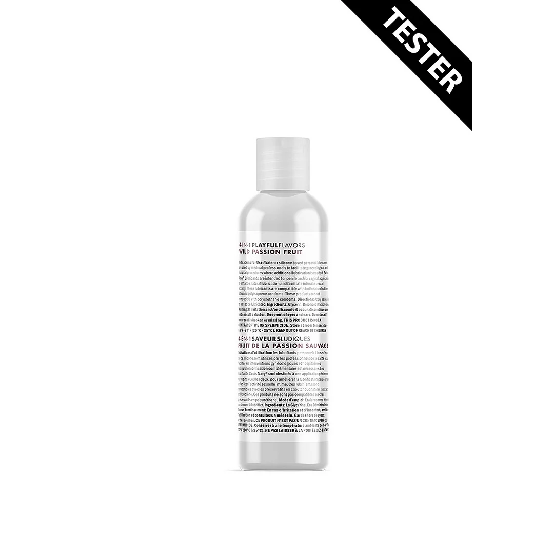 Lubricante con sabor 4 in 1 Playful Flavors, comestible y estimulante del calor, maracuyá, 29,5 ml, Swiss Navy - Imagen 7