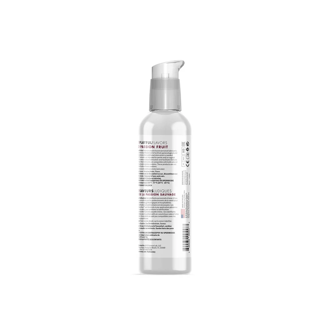 Lubricante con sabor 4 in 1 Playful Flavors, comestible y estimulante del calor, maracuyá, 29,5 ml, Swiss Navy - Imagen 5