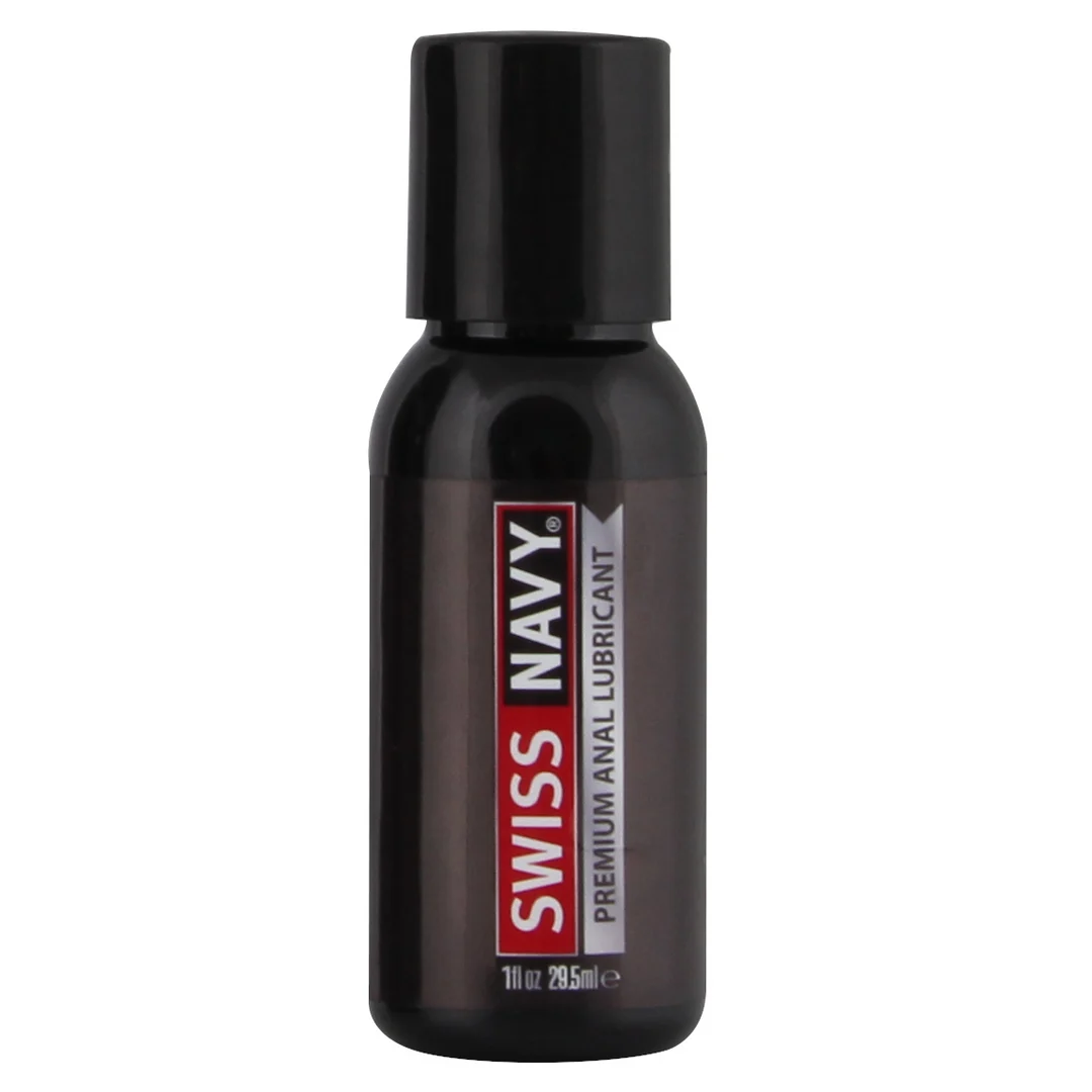 Lubricante anal de silicona prémium con clavo, tester, sin perfume ni sabor, 29,5 ml, Swiss Navy - Imagen 1