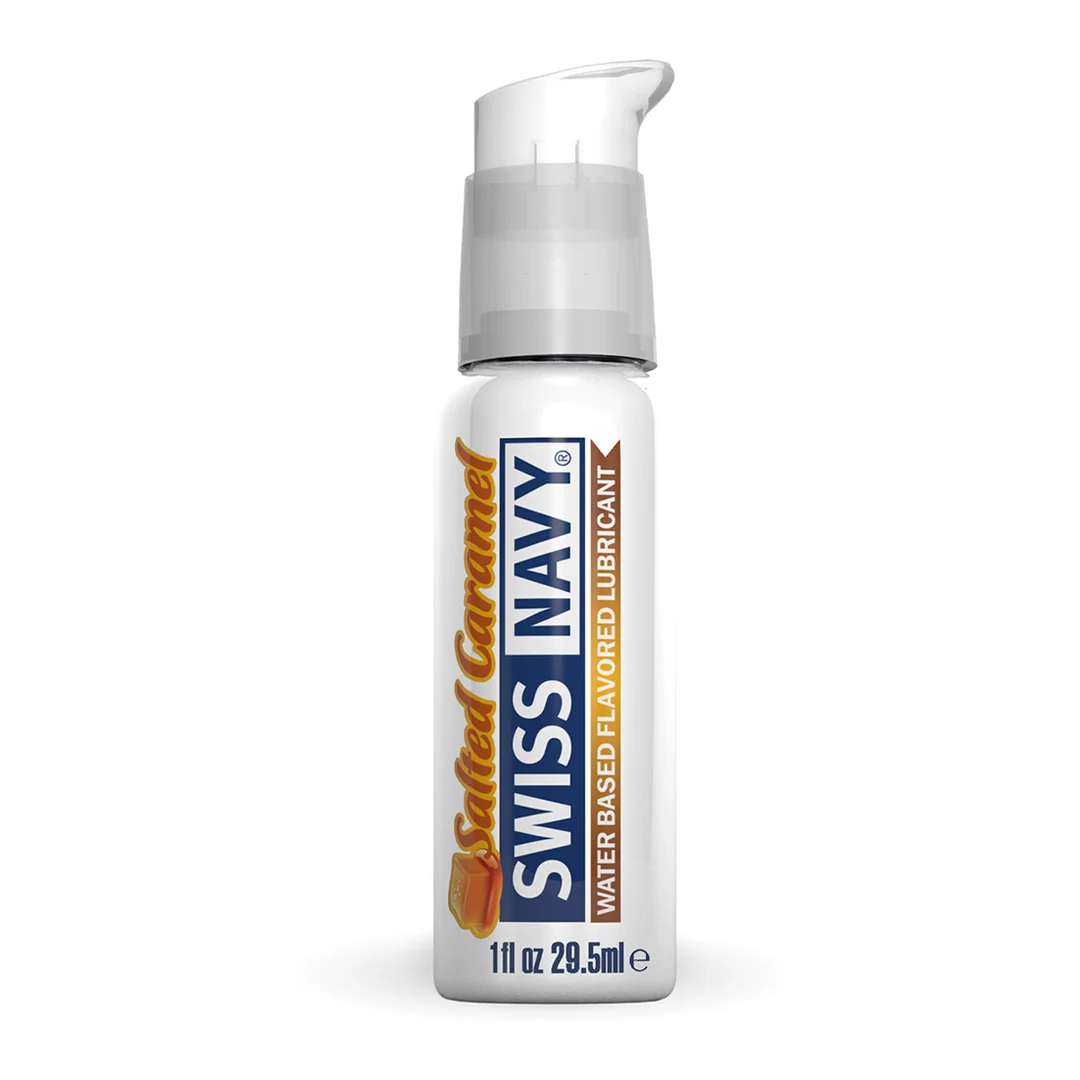Lubricante con sabor – Lubricante con sabor a caramelo salado – Caramelo salado – 30 ml – Swiss Navy - Imagen 1