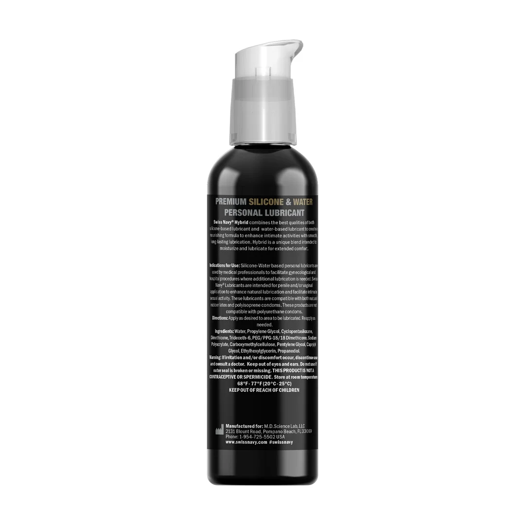 Lubricante neutro híbrido con base de silicona y agua, sin perfume ni sabor, 29,5 ml, Swiss Navy - Imagen 5